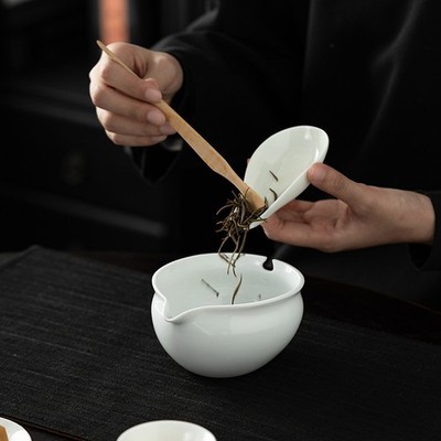 Creative Ceramic Green Tea Brewing Large Bowl Japanese Tea Set Teapot