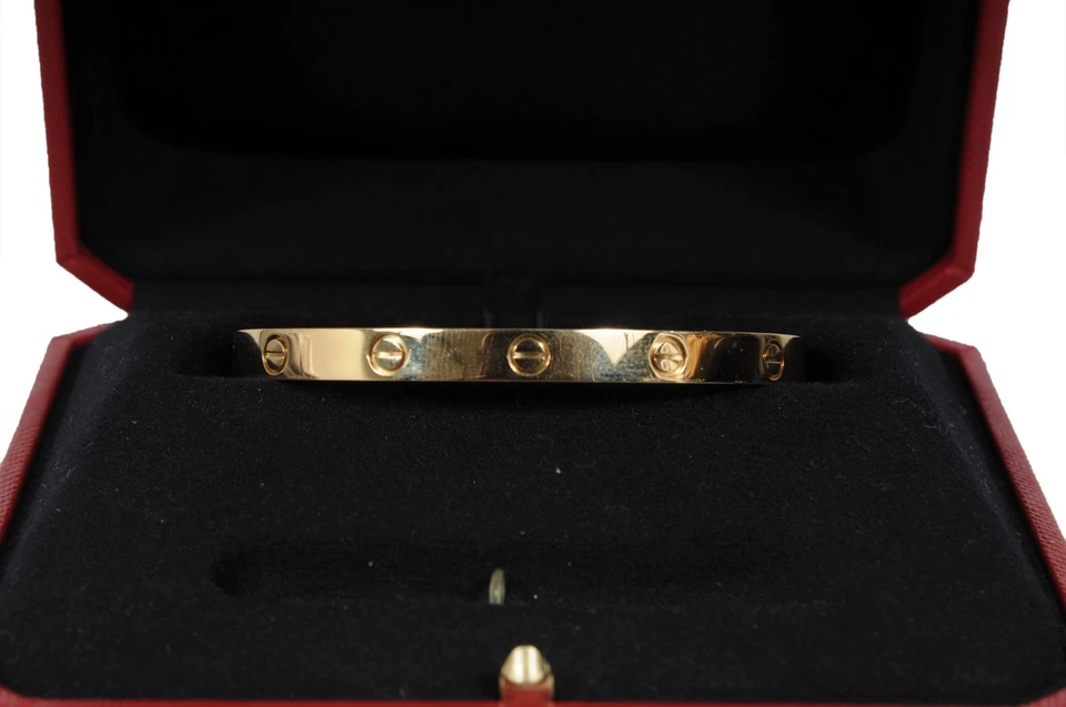 卡地亚 Love 袖扣手链 18k 黄金 19 码 — 第 3/4 张图片