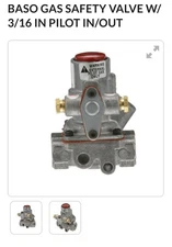 Jade Baso Safety Valve. 3/8 With 3/16 In/out Pilot.   