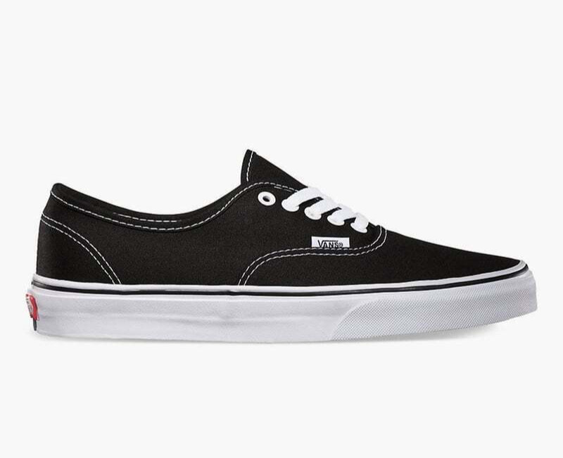 Vans Authentic Black/ White Canvas Skate Shoes Unisex Sneakers Men/ Women