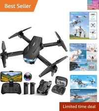 Drones with Camera for Adults 1080P HD Foldable Drone with Carrying Case Dron...