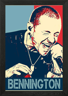 Chester Bennington Poster Gerahmtes Wandbild Poster Leinwanddruck Bild