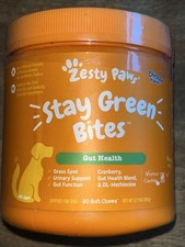 Zesty Paws Stay Green Bites For Dog Gut Health 90 Chicken Soft Chews