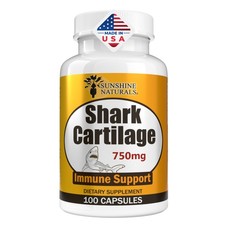 Sunshine Naturals Shark Cartilage Joint Support Supplement 750Mg 100 Capsules