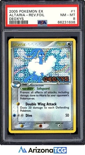 Pokemon 2005 Altaria 1/107 Reverse Foil EX Deoxys PSA 8