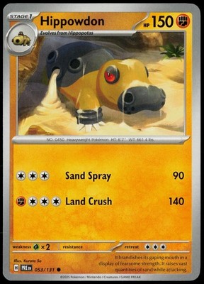 Hippowdon 053/131 Prismatic Evolutions Common Near Mint Pokemon TCG
