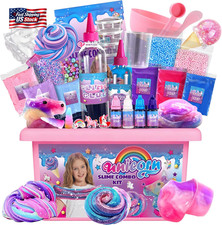 Zonfrto Mini Unicorn Slime Kit for Girls - Glimmer Crunchy, Butter, and Galaxy S