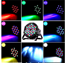 4-Pack 36 LED Sound Activated 7 Colour in 1 Par Stage Lighting