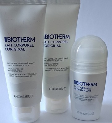 Biotherm Eau Pure anti-transpirant 48 h 75 ml Roll-On Deoroller + 2 x Body Milk