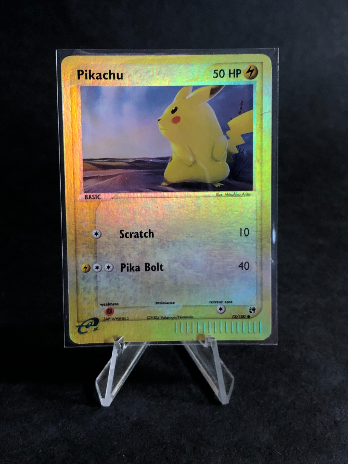 Pikachu 72/100 REVERSE HOLO NEAR MINT Ex Sandstorm 3/7/23