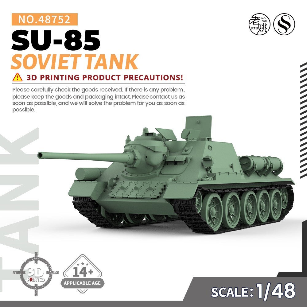 48752 1/48 Military Model Kit Soviet SU-85 Tank Destroyer | eBay