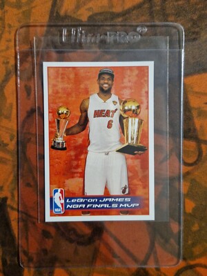 LEBRON JAMES 2012-13 Panini NBA Sticker Collection FINALS MVP #252 Miami  Heat