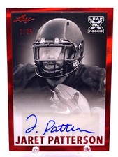 2021 Leaf 1960 Leaf Signatures Auto JARET PATTERSON 7/25 Rookie Red #BW-JP1