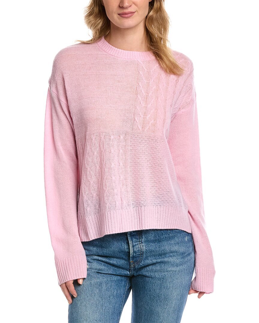 Alashan Cashmere Tomorrow Лоскутный кашемировый свитер женский Розовый M