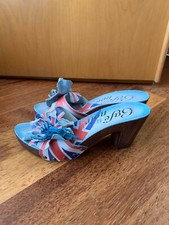 CAFéNOIR Clogs Highheel Pantoletten Shabby Used Look Blockabsatz