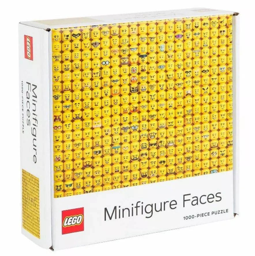 LEGO Minifigure Faces Heads Yellow 1000 Piece Jigsaw Puzzle NEW