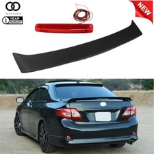 Rear Trunk Wing Spoiler Wbrake Light Matte Black For 2009-2013 Toyota Corolla