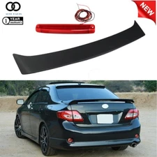 Rear Trunk Wing Spoiler w/Brake light Matte Black For 2009-2013 TOYOTA Corolla