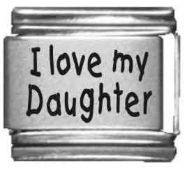 Clearly Charming I Love My Daughter Laser Italian Charm