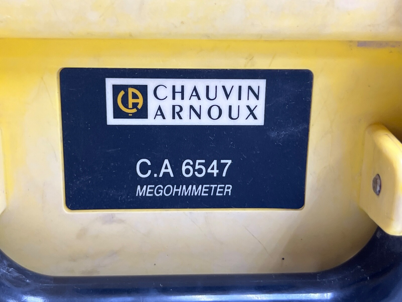 CHAUVIN ARNOUX C.A 6547 MEGOHMMETER (FOR PARTS)