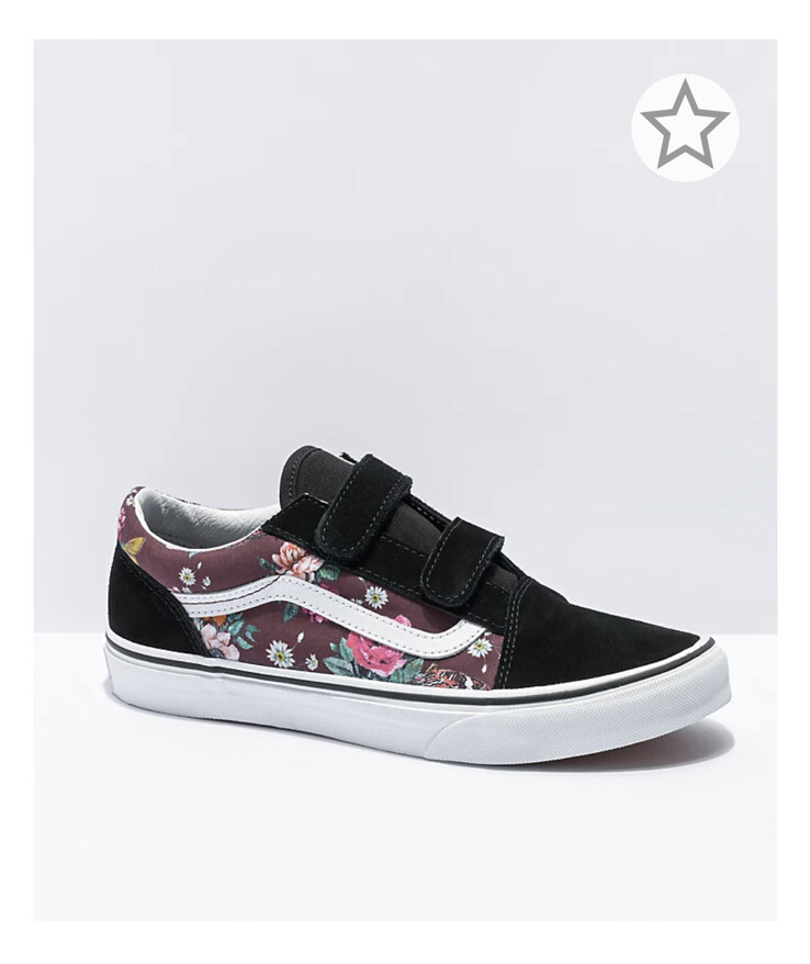 Vans Old Skool V Butterfly Floral Black 