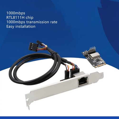M.2 Pci E Gigabit Ethernet Card 1000Mbps Gold Pin Stable Connection Mini Pci HEN - Picture 2 of 24