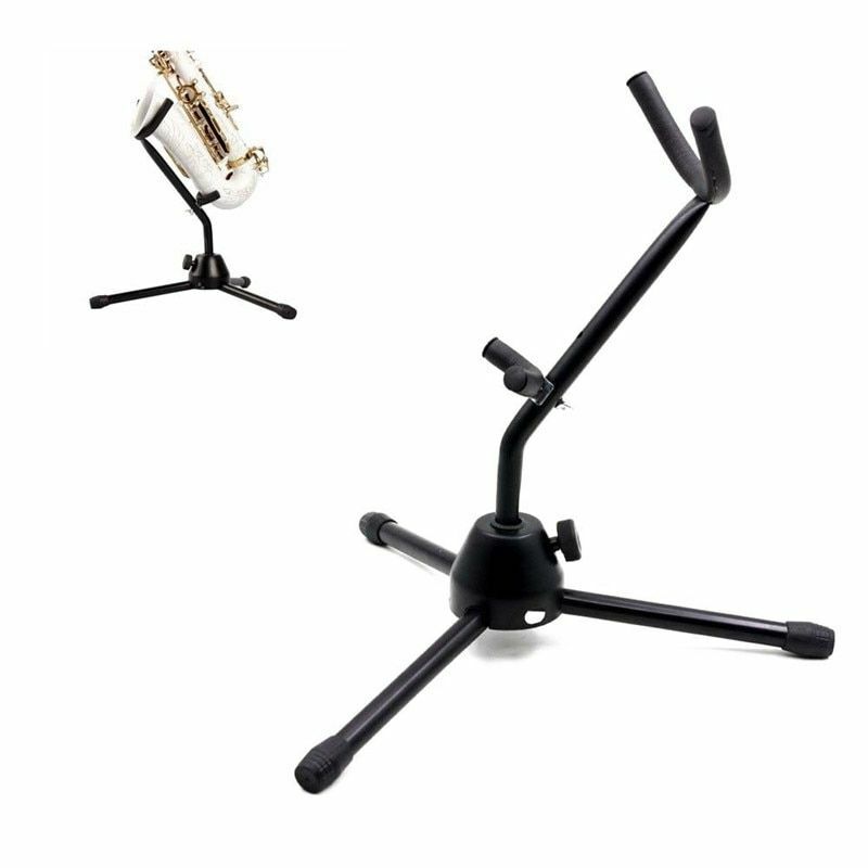 Folding Saxophone Tripod Stand Holder Sax Alto Tenor Portable Musical Instrument