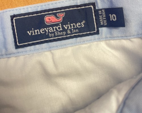 Vineyard Vines Chino Shorts Boys 10 Lt Blue EUC - Picture 3 of 5