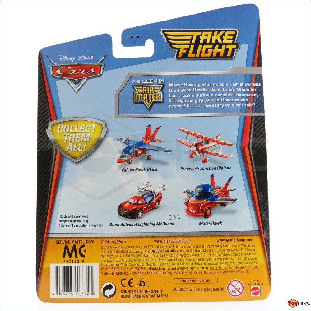 Disney Pixar Cars Toon Falcon Hawk Black bandage Take Flight
