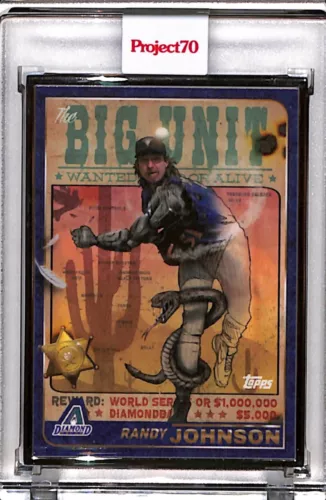2021 TOPPS PROJECT 70 #318 RANDY JOHNSON BY SHOE SURGEON AP SILVER FRAME 51/51