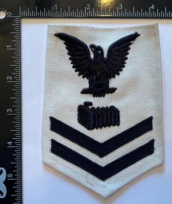 WWII USN Navy Photographer Petty Officer 2nd Class White Rate Patch | eBay