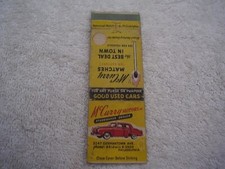 1950 Studebaker  Original Matchbook  Free Postage 
