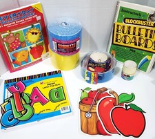 BULLETIN BOARD LOT books borders letters cutouts teacher Classroom Home School