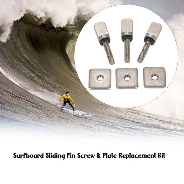 Surfboard Longboard Sliding Fin Screw Plate Kit for Stand Up Paddle