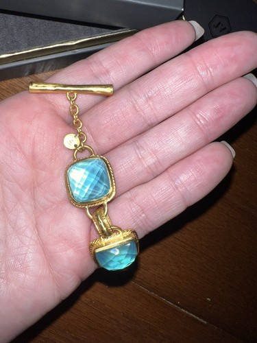 NUOVO Julie Vos Bellissimo Bracciale Maglia Blu Iridescente con Attiva Regolabile Nuovo senza etichette - Foto 6 di 10
