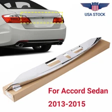 Rear Chrome Trunk Lid Finish Molding For 2013-2015 Honda Accord Sedan 2.0L-3.5L