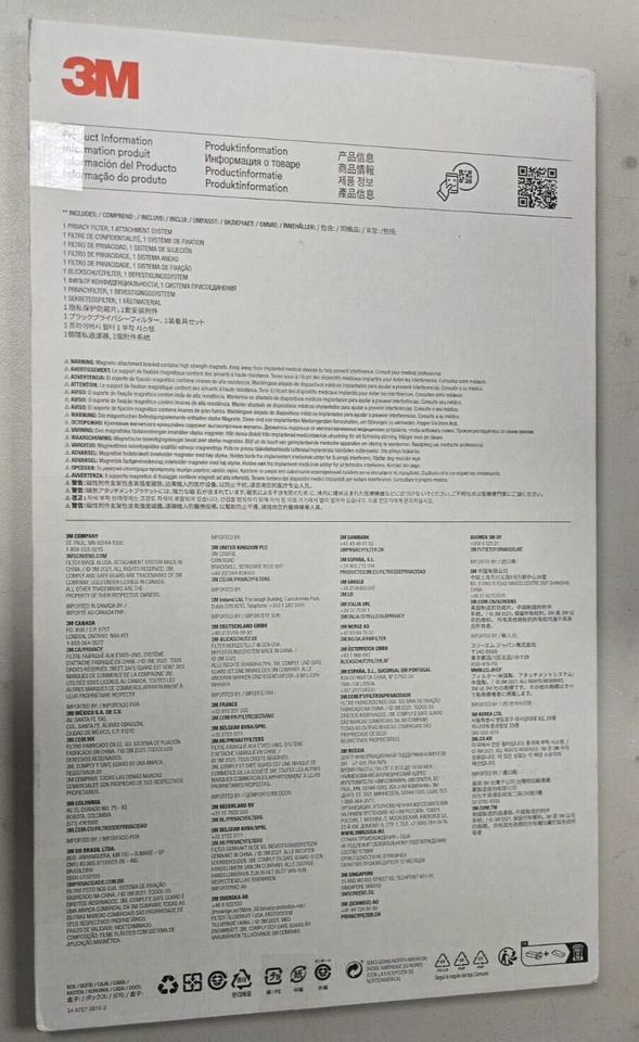 3M PRIVACY FILTER FOR 24-INCH WIDESCREEN MONITOR - DISPLAY PRIVACY FILTER - Image 3 of 3