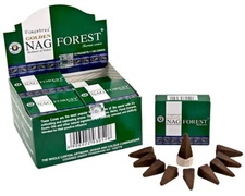 Golden Nag Champa Incense Cones | Forest | [6 Pack of 10] 60