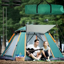 4-5 People Automatic Instant Pop Up Tent Camping Hiking Beach Waterproof Outdoor