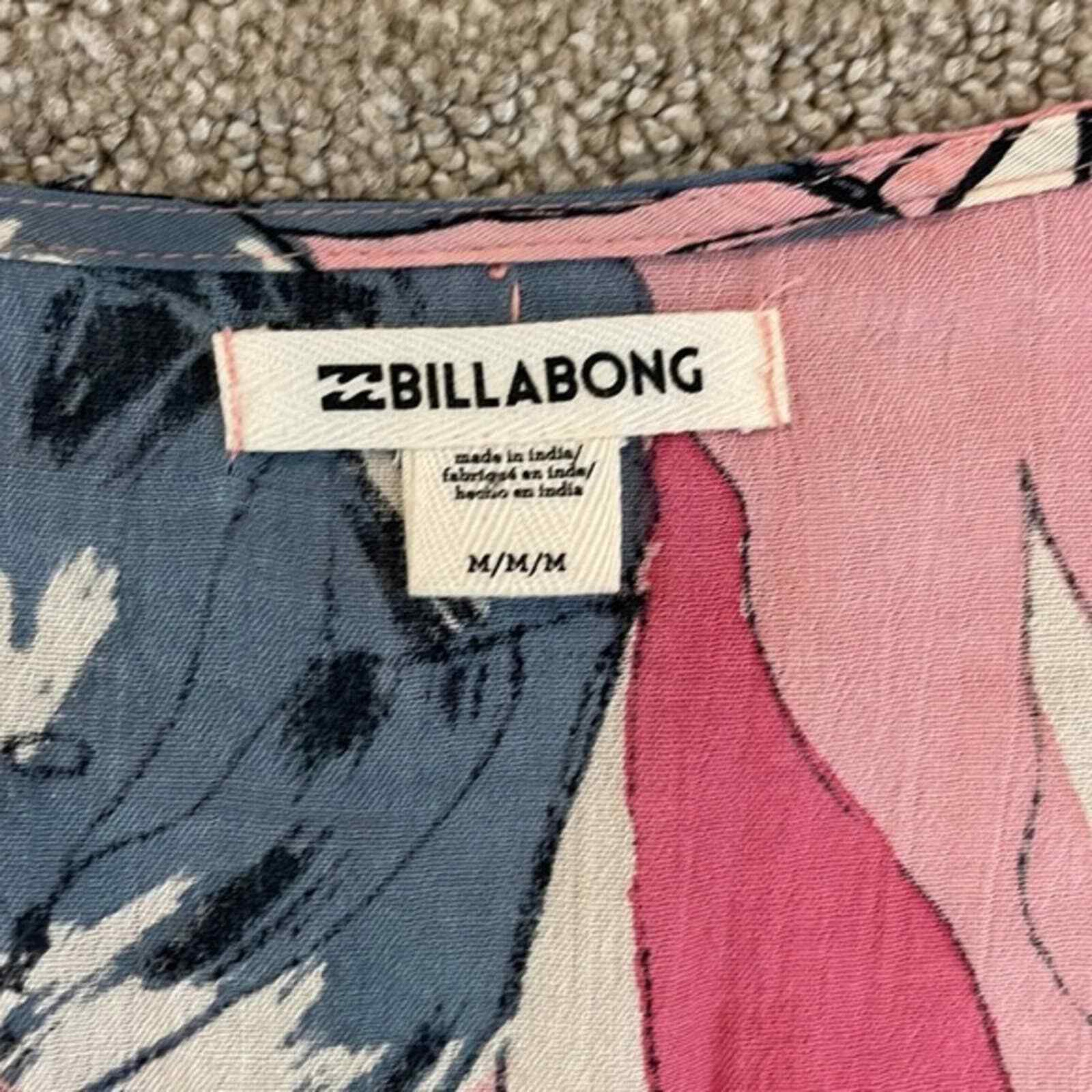 Billabong Boho Pink Floral Bell Long Sleeve Romper - image 8