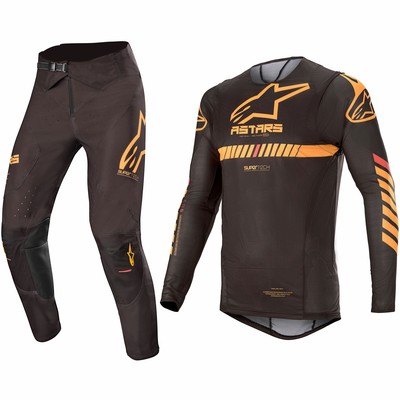 Alpinestars Supertech Motocross MX Kit Pantaloni Maglia Nero