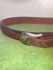 Vintage Harley Davidson leather motorcycle belt Sz 36