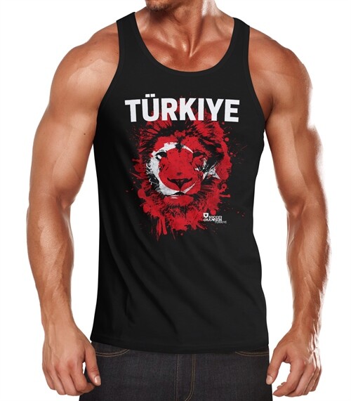 Футболка Herren Tanktop Türkei Türkiye Турция для игры в футбол Löwe MoonWorks 