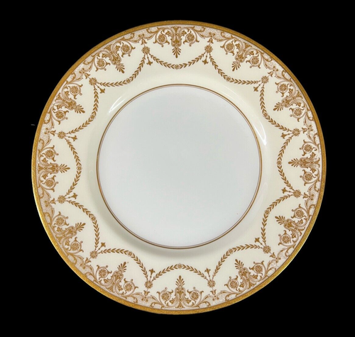 Set of 6 Mintons Porcelain Dinner Plates gold encrusted borders c1880 - Picture 2 of 11