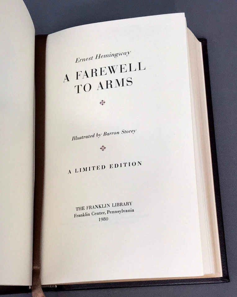 ERNEST HEMINGWAY Leather FINE BINDING 100 Greatest Masterpieces FRANKLIN LIBRARY - Image 4 of 4