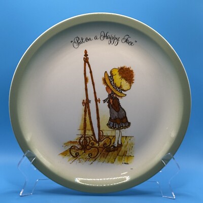 Vintage Holly Hobbie Plate 10'' Collectors Edition ''Put On A Happy Face...
