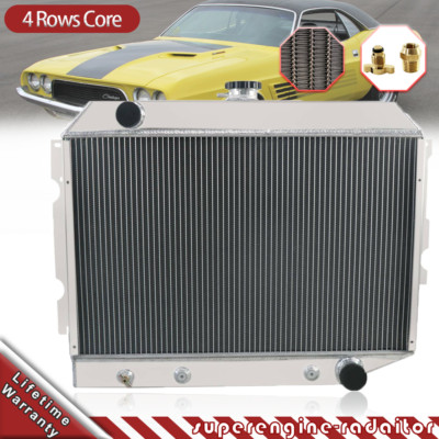26''W Core Aluminum Radiator 4 Row Fit 73 1970-74 Dodge Challenger Charger Mopar