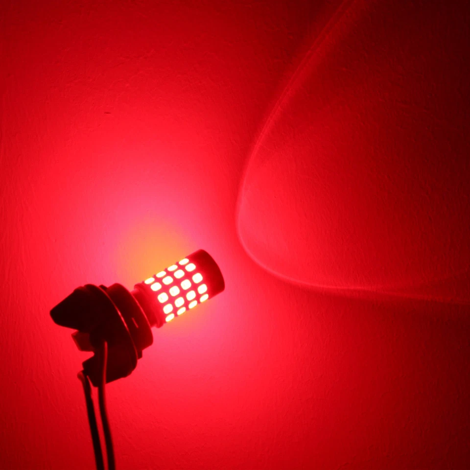 Bombilla de freno/parada Allá Lighting 51-LED 1157, lámpara roja viva, súper brillante 2 piezas Foto 3 de 4