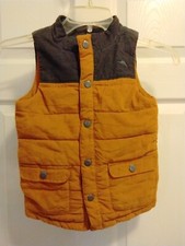 Tommy Bahama Khaki Brown Navy Blue Corduroy Vest Size 4/5