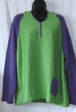 QUACKER FACTORY Ctn/Acrylic Hooded Swtr 54 In Chest 26 In Long Sz 2X EXC